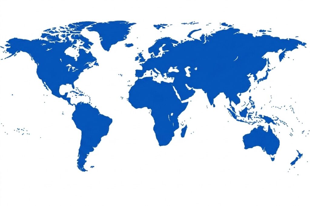 World map showing Promac international project locations