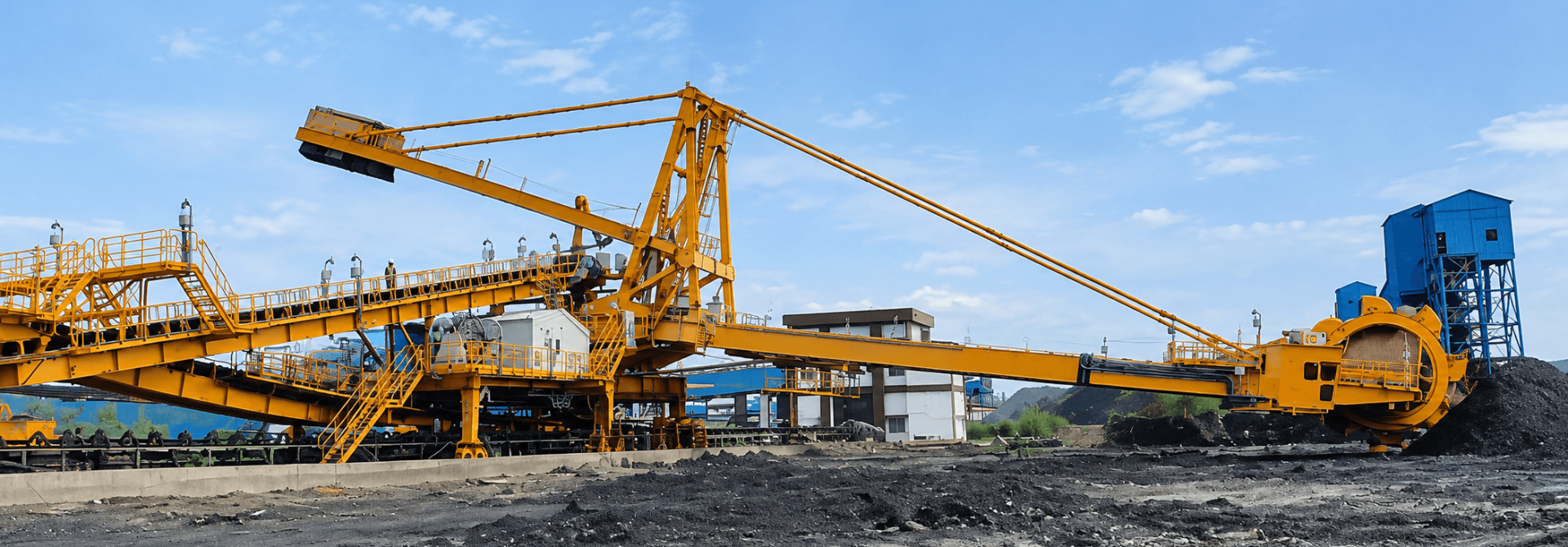 Industrial conveyor system at a quarry site